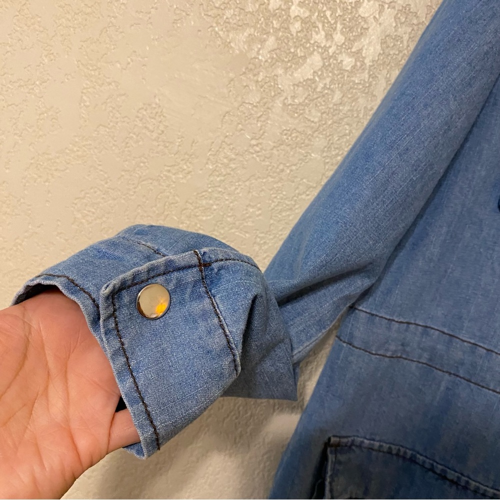 1 Sunset Lane lightweight denim utility jacket - Picture 8 of 9